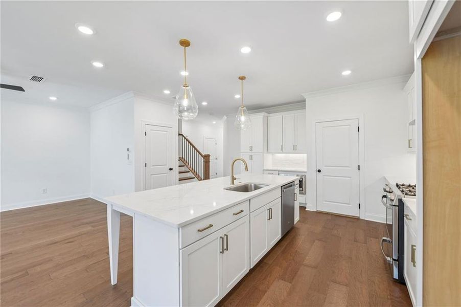 Furnished interior view inside a new home in , Buford (Image 13).