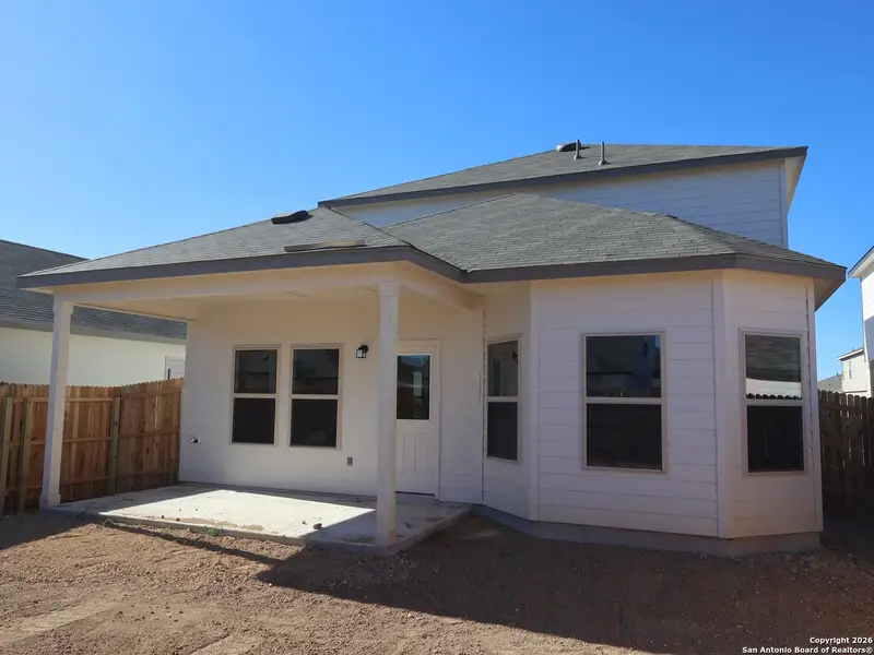 Exterior details and patio area of a home in Winding Brook, San Antonio (Image 3).