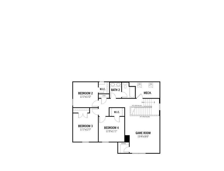 2D floor plan layout of this home in Creekside of Crowley, Crowley, TX (Image 4). 2D floor plan layout of this home in Creekside of Crowley, Crowley, TX (Image 4).