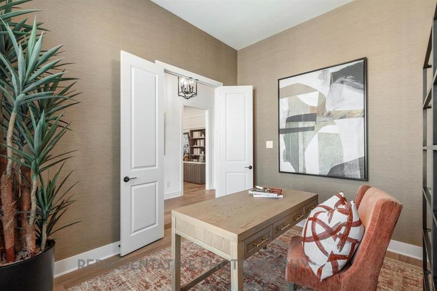 Furnished interior view inside a new home in Ridge Crossing, Waxahachie (Image 5).