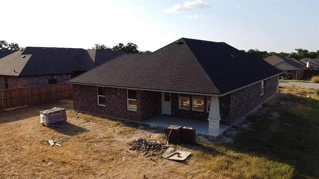 Back of property featuring a patio area