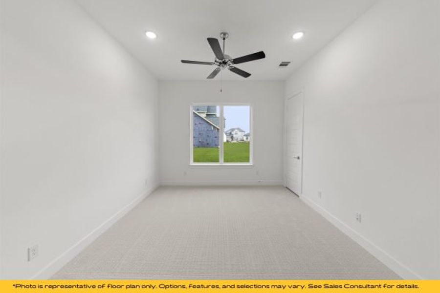 Representative unfurnished interior of a home built from the The Catalina by Stonefield Homes in The Highlands, Rockwall (Image 103).