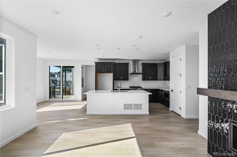 Furnished interior view inside a new home in Tribute at Lyric, Lone Tree (Image 10).