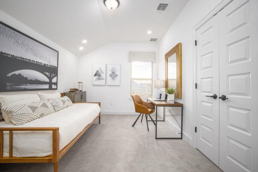 Furnished interior view inside a new home in Cascades at Onion Creek, Austin (Image 11). Furnished interior view inside a new home in Cascades at Onion Creek, Austin (Image 11).