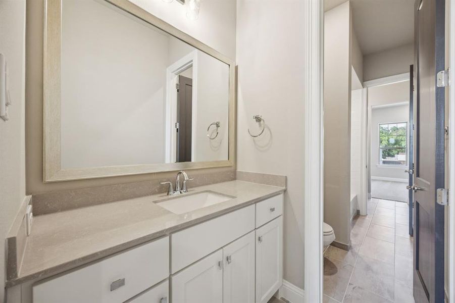 Sink in Jack & Jill bathroom. Sink in Jack & Jill bathroom.