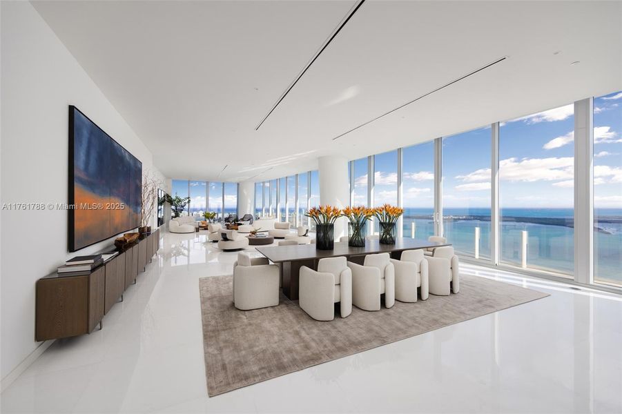 Furnished interior view inside a new home in Aston Martin Residences, Miami (Image 14).