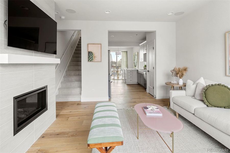 Furnished interior view inside a new home in , Denver (Image 6). Furnished interior view inside a new home in , Denver (Image 6).