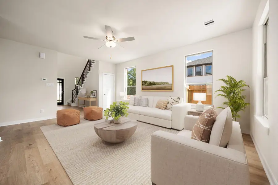 ChatGPT said:Bright and welcoming living area featuring large windows that fill the space with natural light. The open layout highlights the sleek flooring, neutral tones, and clean lines, creating a warm and inviting atmosphere that flows effortlessly throughout the home. ChatGPT said:Bright and welcoming living area featuring large windows that fill the space with natural light. The open layout highlights the sleek flooring, neutral tones, and clean lines, creating a warm and inviting atmosphere that flows effortlessly throughout the home.