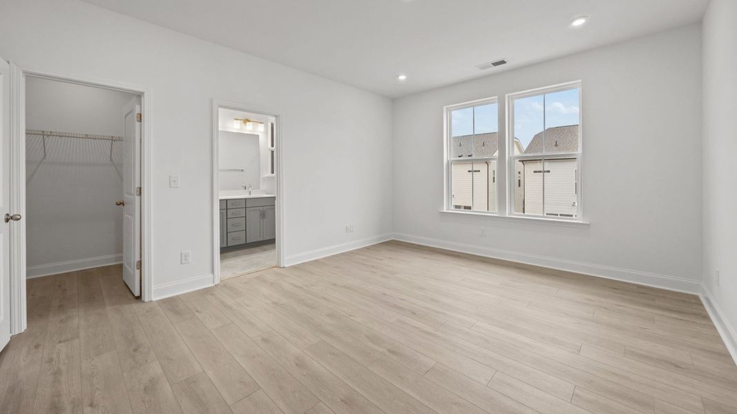 The Landon Plan in River District by DBR Homes in Charlotte, N.C - Bedroom