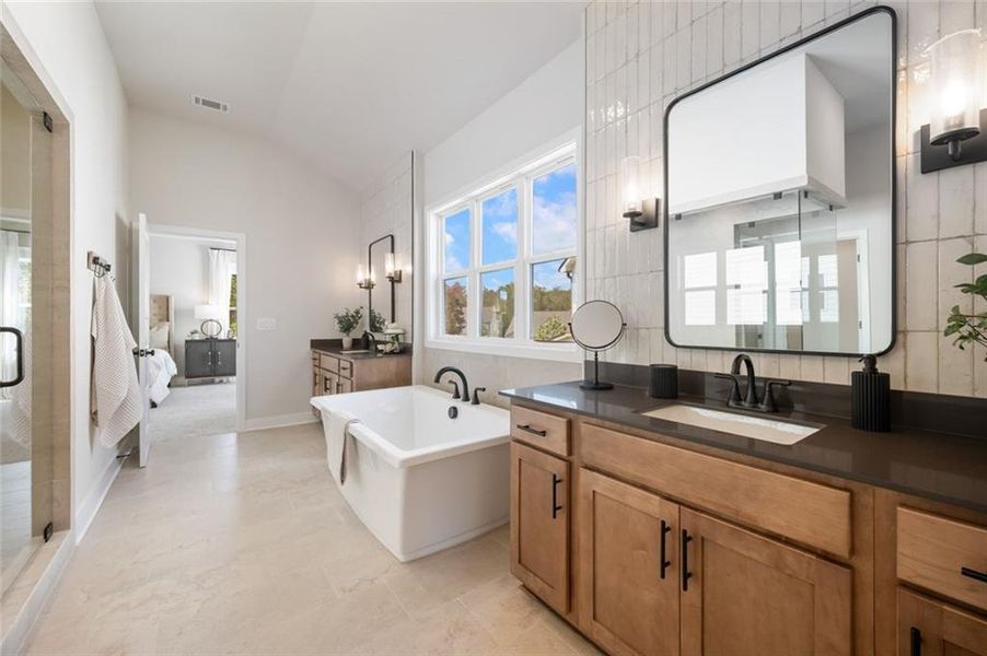 Furnished interior view inside a new home in Rosewood Lake Estates, Hoschton (Image 33).
