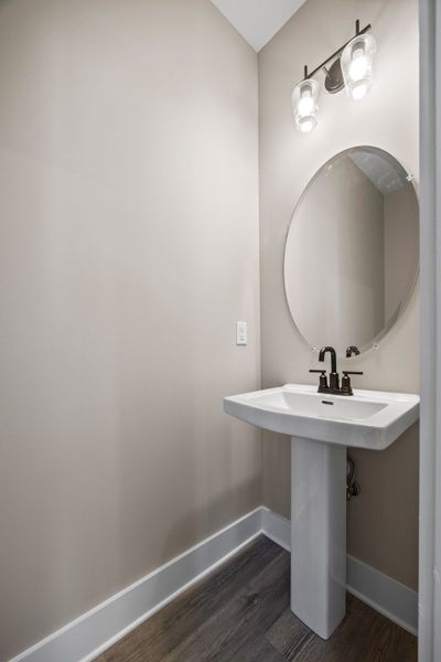 Stylish Powder Room in The Sedona Townhome Stylish Powder Room in The Sedona Townhome