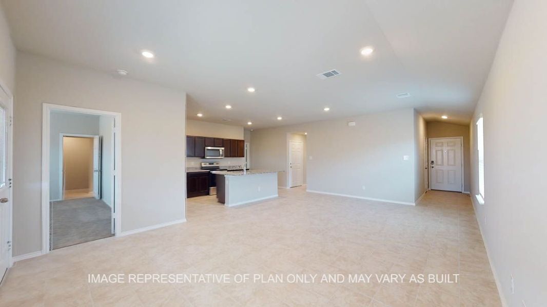 Representative unfurnished interior of a home built from the Camden by D.R. Horton in Reynolds Crossing, Killeen (Image 4).