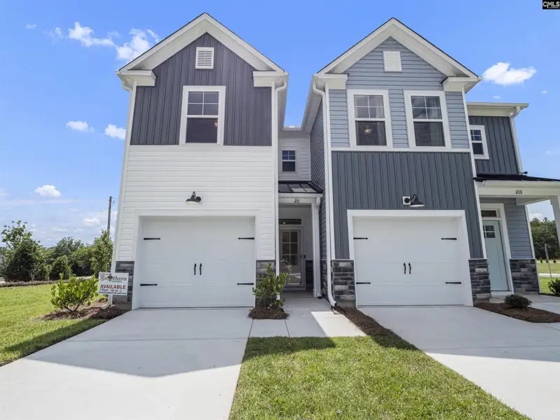 Front exterior of a new home in Walker’s Trail, Lexington, SC, highlighting curb appeal (Image 2).