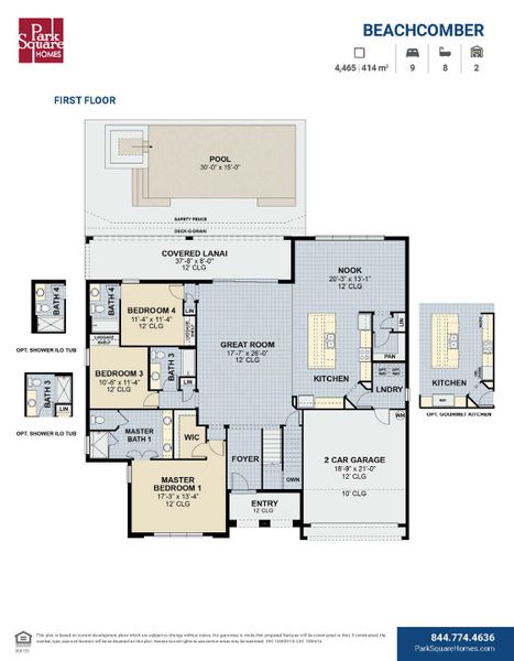 2D floor plan layout for the Beachcomber by Park Square Residential in Elevated at Sonoma Resort, Kissimmee, FL (Image 3). 2D floor plan layout for the Beachcomber by Park Square Residential in Elevated at Sonoma Resort, Kissimmee, FL (Image 3).