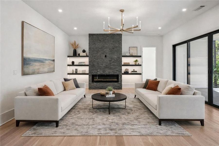 Furnished interior view inside a new home in , Atlanta (Image 10).