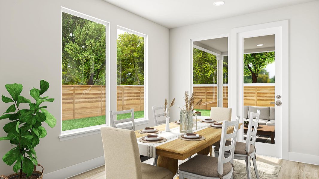 Furnished interior view inside a new home in Capitol Collection at Lariat, Liberty Hill (Image 12).