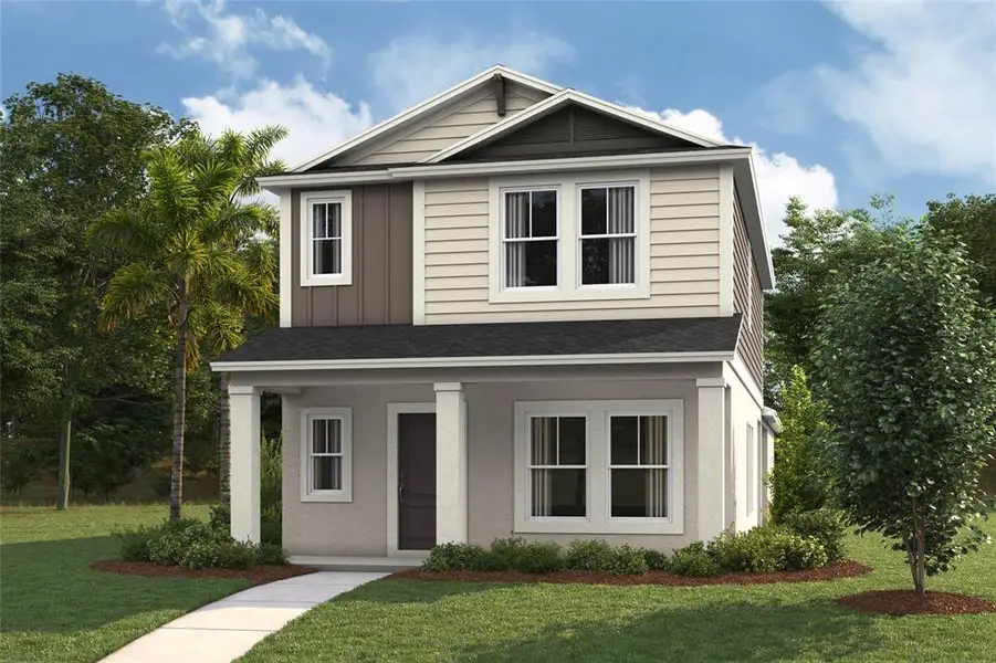 Front exterior of a new home in Pasadena Ridge, Dade City, FL, highlighting curb appeal (Image 1). Front exterior of a new home in Pasadena Ridge, Dade City, FL, highlighting curb appeal (Image 1).