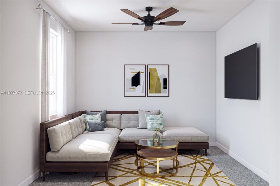 Furnished interior view inside a new home in Acacia Groves, Miami (Image 11). Furnished interior view inside a new home in Acacia Groves, Miami (Image 11).