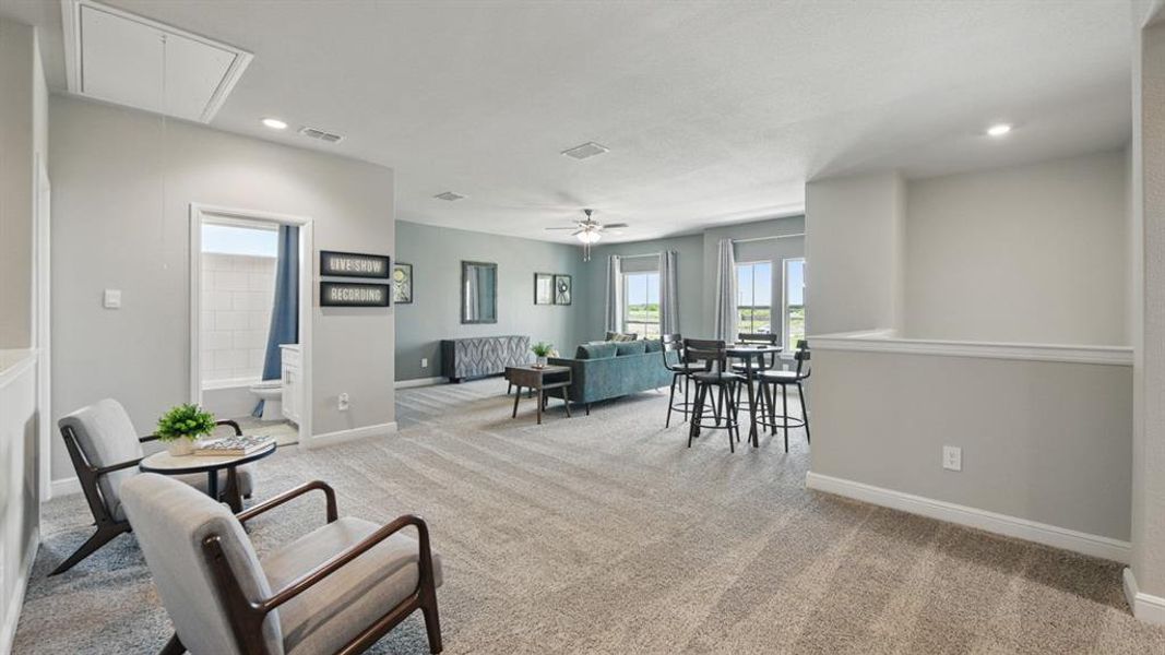 Furnished interior view inside a new home in Rock Creek Ranch, Fort Worth (Image 29). Furnished interior view inside a new home in Rock Creek Ranch, Fort Worth (Image 29).