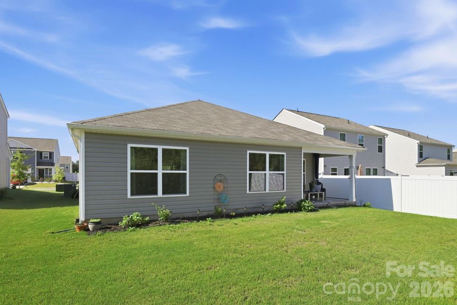 Exterior details and patio area of a home in Woodhaven at Chester, Chester (Image 3).