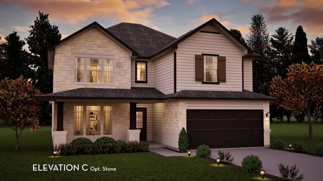 Representative exterior photo of a completed home built from the Snowmass by CastleRock Communities in Dorris Farm, White House, TN (Image 21).