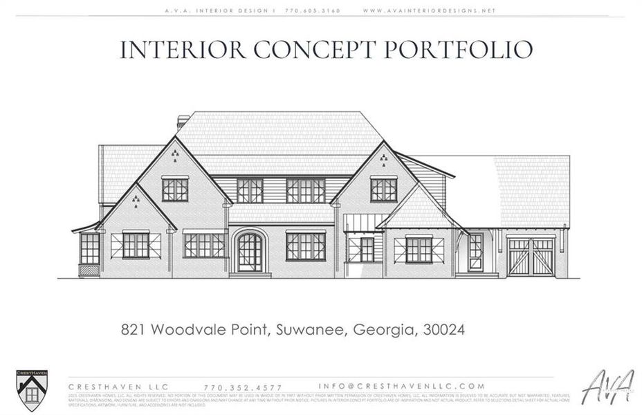 Exterior rendering of this home design in , Suwanee, GA (Image 3).
