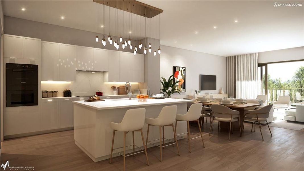 Furnished interior view inside a new home in , Orlando (Image 4).