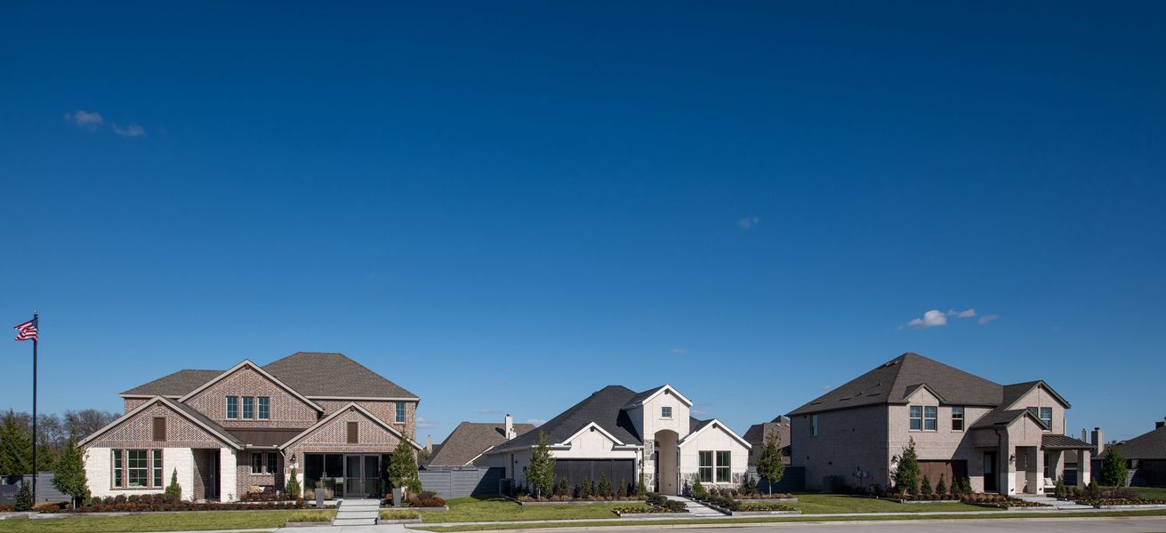 Representative exterior photo of a completed home built from the Mila by Tri Pointe Homes in Union Park, Little Elm, TX (Image 23).
