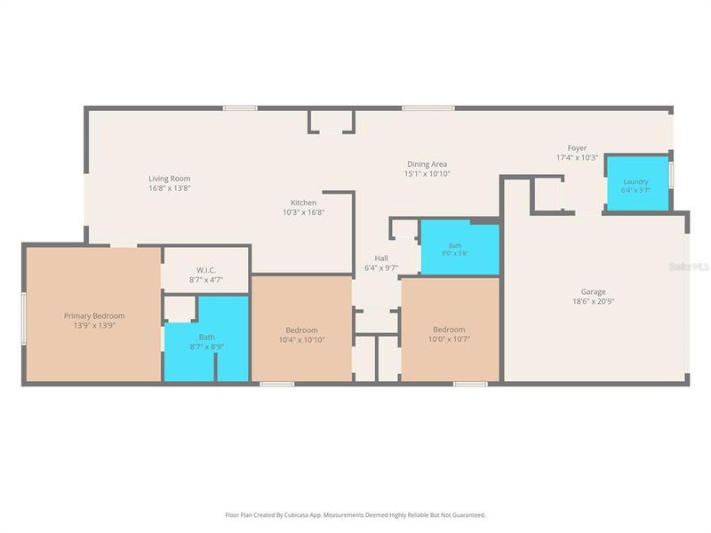 2D floor plan layout of this home in Northwater at Two Rivers, Zephyrhills, FL (Image 6).