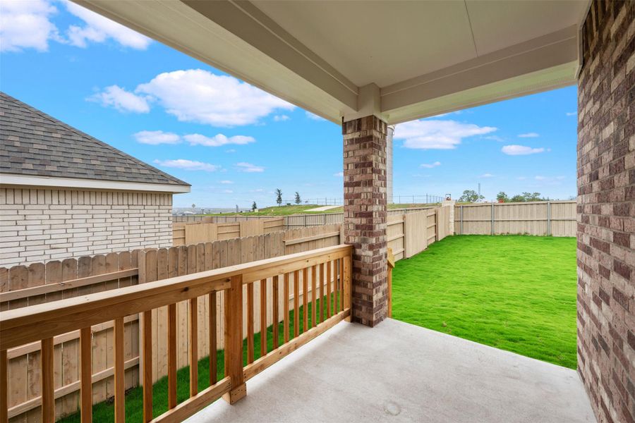 Exterior details and patio area of a home in The Colony, Bastrop (Image 15). Exterior details and patio area of a home in The Colony, Bastrop (Image 15).