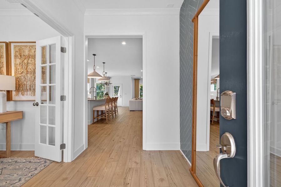 Representative furnished interior of a home built from the Hampton by Pulte Homes in Watermist at Mirror Lake, Villa Rica (Image 9).
