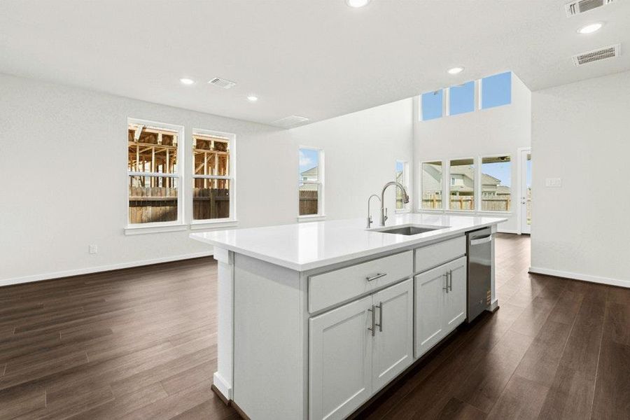 Furnished interior view inside a new home in Santa Rita Ranch, Liberty Hill (Image 9). Furnished interior view inside a new home in Santa Rita Ranch, Liberty Hill (Image 9).