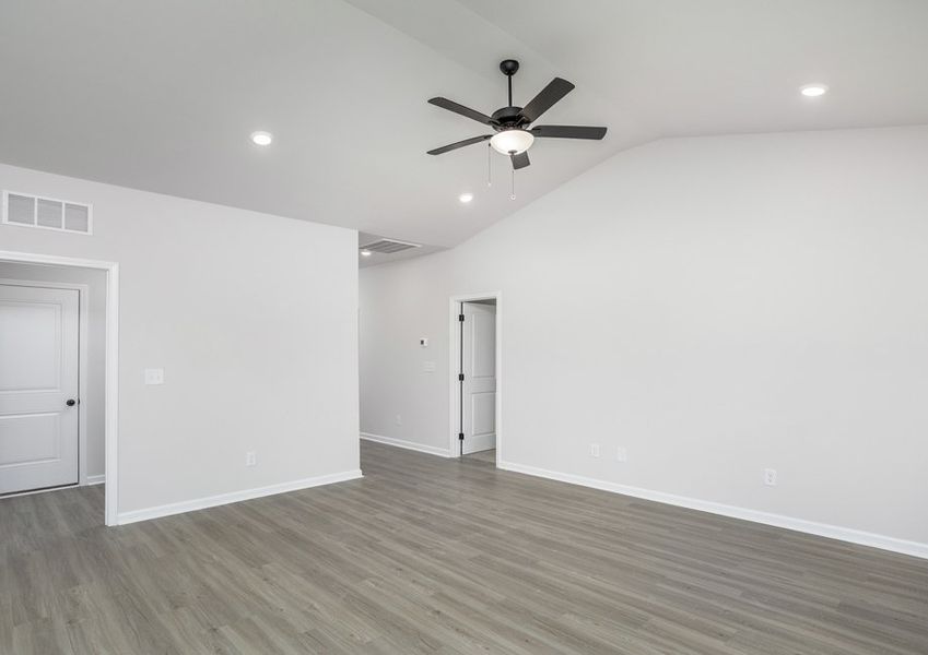 Vinyl plank flooring throughout