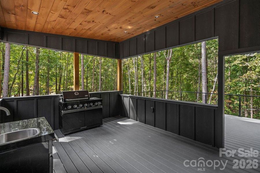 Exterior details and patio area of a home in , Union Mills (Image 27).