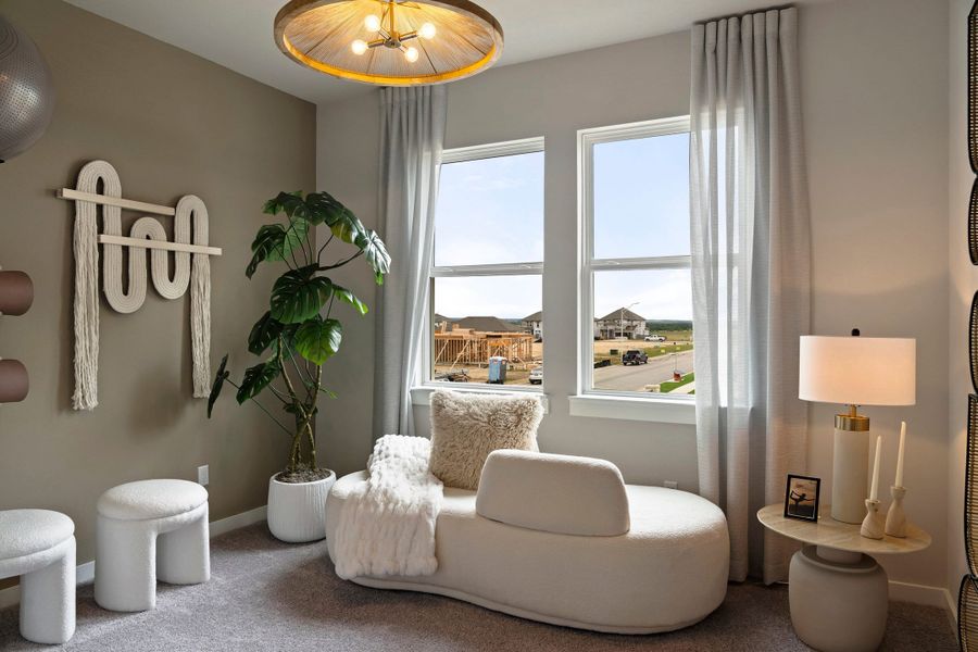 Representative furnished interior of a home built from the Tribeca by Tri Pointe Homes in Park Central, Georgetown (Image 36).