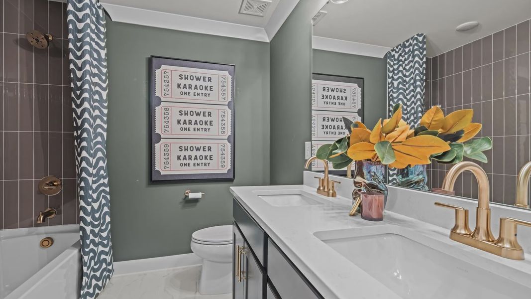 Furnished interior view inside a new home in Station Pointe, Angier (Image 21).