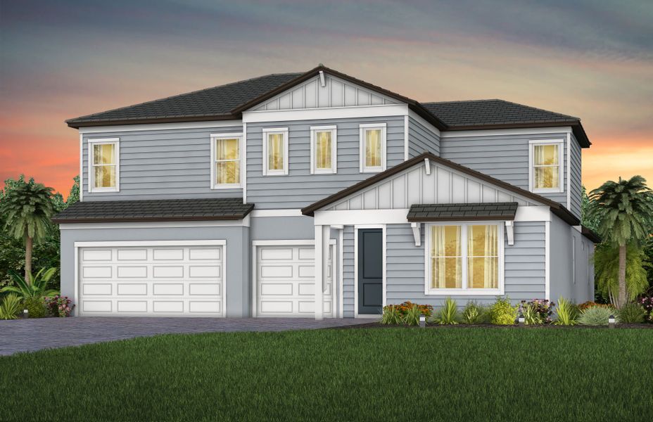 Representative exterior photo of a completed home built from the Merlot Grand by Pulte Homes in Two Rivers, Zephyrhills, FL (Image 9).