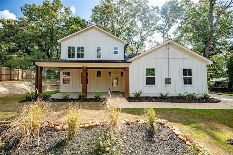Front exterior of a new home in , Atlanta, GA, highlighting curb appeal (Image 23). Front exterior of a new home in , Atlanta, GA, highlighting curb appeal (Image 23).