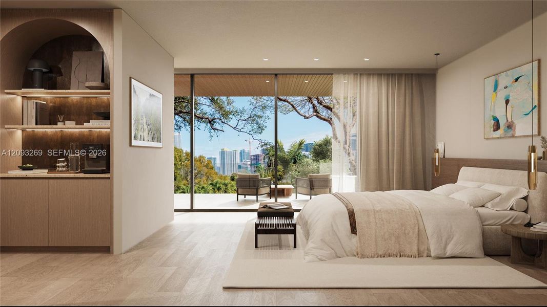 Furnished interior view inside a new home in , Miami (Image 3).