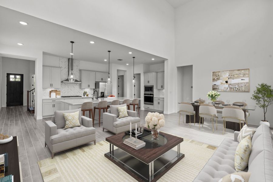 Representative furnished interior of a home built from the Garwood by Pulte Homes in Corley Farms, Boerne (Image 7).