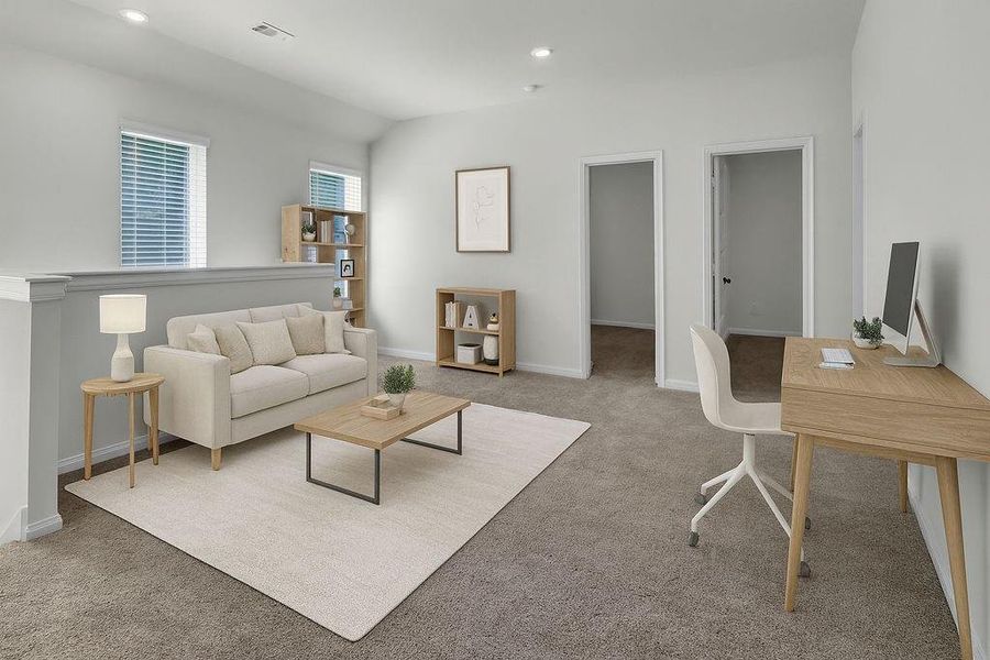 Bright and versatile second living area, ideal for relaxing or working from home. Bright and versatile second living area, ideal for relaxing or working from home.