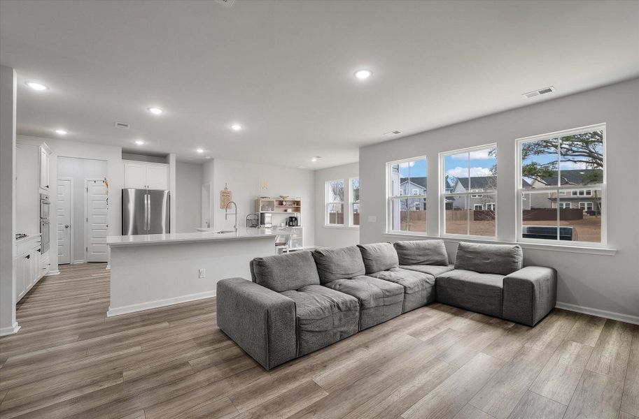 Furnished interior view inside a new home in Limehouse Village: Arbor Series, Summerville (Image 17). Furnished interior view inside a new home in Limehouse Village: Arbor Series, Summerville (Image 17).