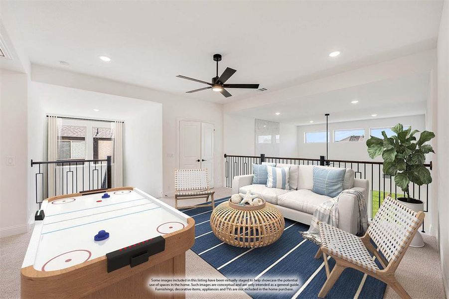 Furnished interior view inside a new home in Windsong Ranch Classic 61, Prosper (Image 17).