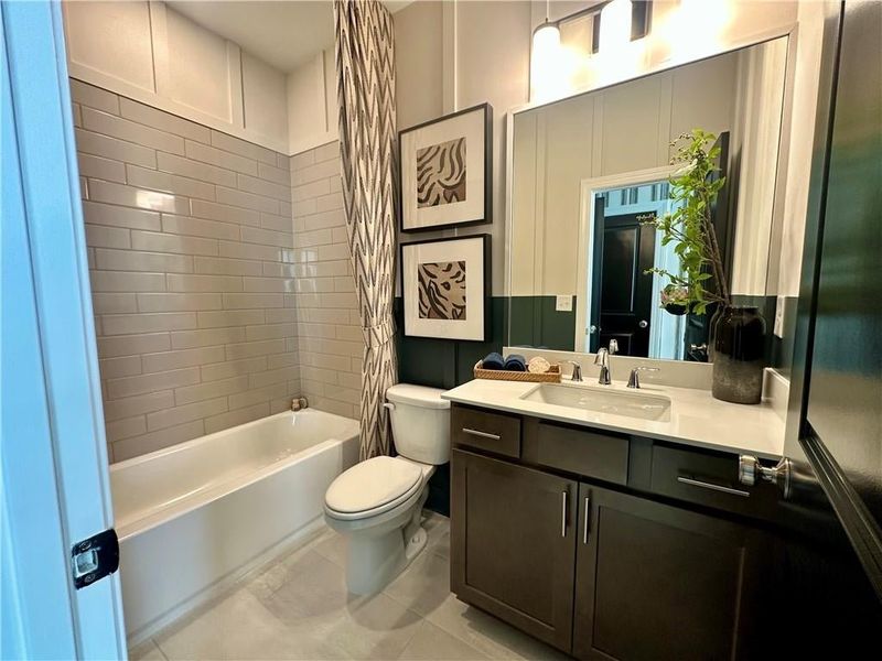 Guest Bedroom #2 - Full Bathroom *Images shown are from a decorated model of the same floor plan. Design selections and color packages will vary by home.*