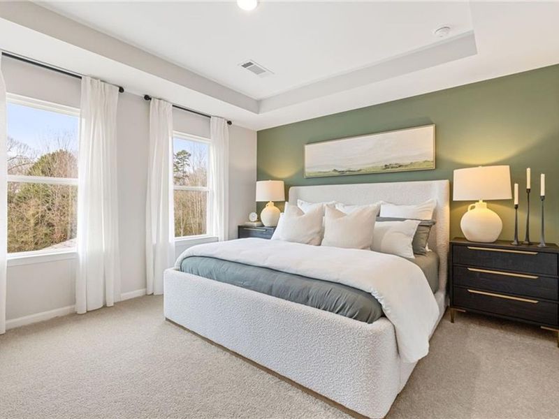 Furnished interior view inside a new home in The Bluffs, Canton (Image 10).