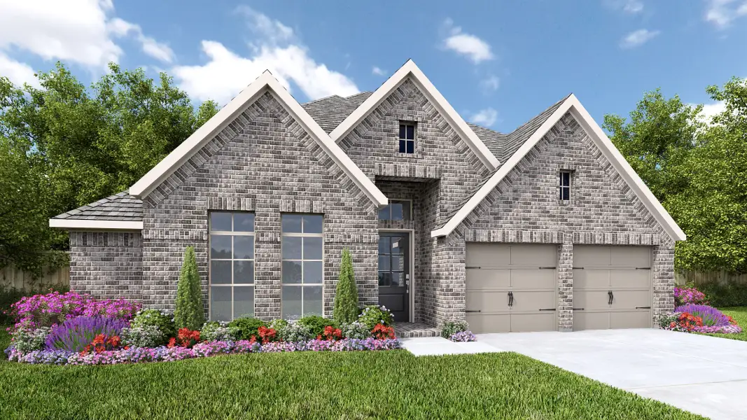 Front exterior of a new home in COLTON, Todd Mission, TX, highlighting curb appeal (Image 1). Front exterior of a new home in COLTON, Todd Mission, TX, highlighting curb appeal (Image 1).
