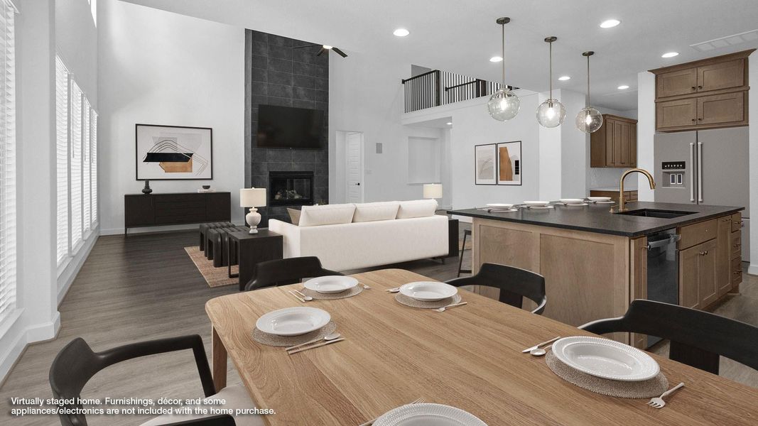 Furnished interior view inside a new home in Evergreen 70', Conroe (Image 8). Furnished interior view inside a new home in Evergreen 70', Conroe (Image 8).