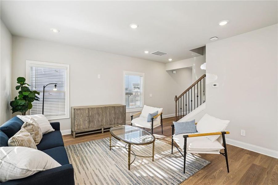 Furnished interior view inside a new home in Hemingway - Reserve Series, Cumming (Image 8). Furnished interior view inside a new home in Hemingway - Reserve Series, Cumming (Image 8).