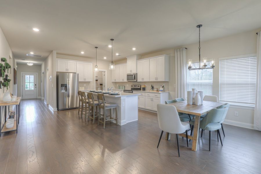 The open-concept floorplan allows for easy entertaining.