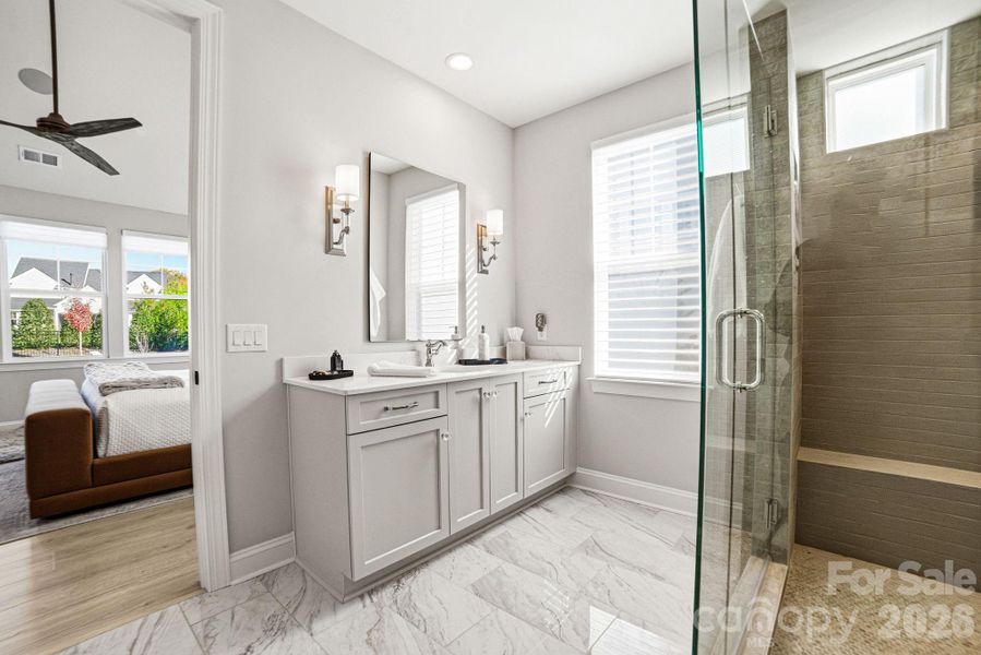 Furnished interior view inside a new home in , Huntersville (Image 25).